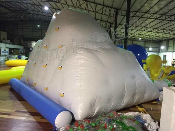 PVC Tarpaulin Giant White Inflatable Water Toy / Inflatable Iceberg For Water