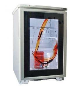 China 32 LCD Digital Signage Transparent LCD Refrigerator Glass Door For Beverage Cooler Advertising Display on sale