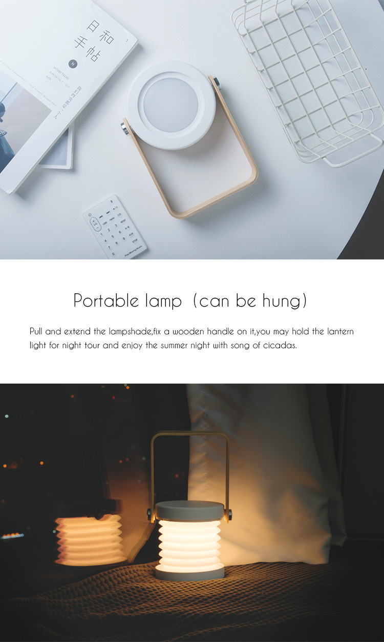 Foldable Lantern Style Table Lamps Indoor Work Light Bedside Lantern
