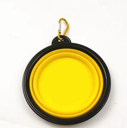No Spill Foldable Plastic Pet Food Bowls Travel Raised Insulated Portable Dog
