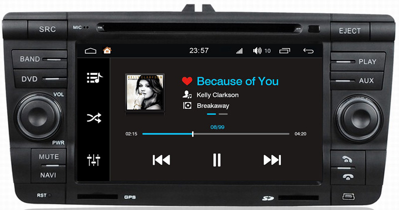 Ouchuangbo 7 inch car audio gps navi android 7.1 for Skoda Octavia 2007-2009 with bluetooth steering wheel control