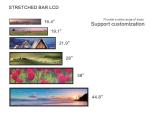 All In One 49.5 Inch Stretched LCD Display For Bus Advertising