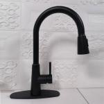 Pull Down Kitchen Faucet Smart Touch Solid Stainless Steel Taps Deck Installed