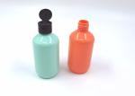 Oblique Shoulder PET Plastic Bottle With Black Fold Cap 300ml
