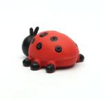 Red Eco - Friendly Latex Pet Toys Cute Bug Pet Shape Customized Size
