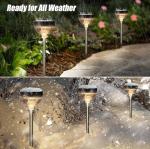 600mAh Battery IP65 Waterproof Solar Garden Lights Warm White 100LM Brightness