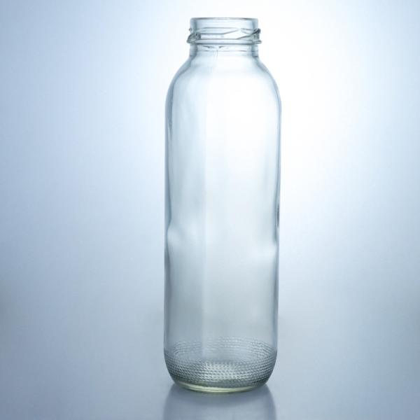 Collar Material Glass 350ml Round Shaped Glass Bottle with Unique Custom Logo