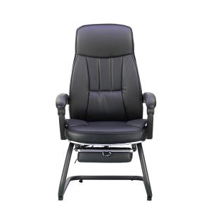 Wholesale Black High-Back Leather Office Chair With Swivel And Adjustable Height from china suppliers