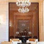 Interior Design partition wall stainless steel panel in bronze finish on sale