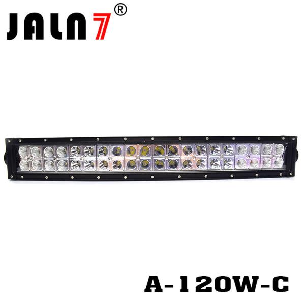 LED Light Bar JALN7 21Inch 120W Curved Spot Flood Combo LED Driving Lamp Super