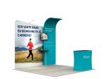 Polyester Fabric Convention Exhibit Displays Heat Transfer Printing Curved Shape