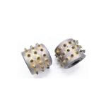 Diamond Round Bush Hammer Tools 250mm Cemented Carbide Material