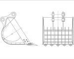 3-10 Ton Mini Excavator Skeleton Bucket For Sy60 Cat307 Pc58