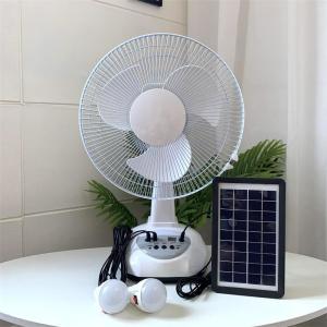 Wholesale Popular 12Inch Solar Charge Table Fan With Panel And LED Light from china suppliers