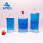Custom Square Vodka Wine Glass Bottle Made of Super Flint Glass for Standards