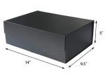 Luxury Large Black Gift Box 14”x9.5”x 5”, Reusable Sturdy Box Decorative Storage