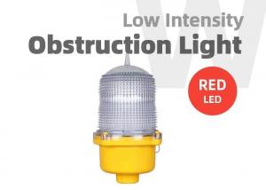 China Red Flashing LED Obstruction Light Stable Burning 110VAC-240VAC on sale