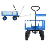 Metal Heavy Duty Folding Steel Outdoor Beach Mesh Wagon for Garden Tools 500LBS