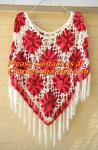 Fringe Crochet Shawl Wrap Poncho Women Pashmina Fur Designer Handmade Crocheted