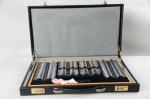 A Grade 266PCS Metal Rim Trial Lens Set with Leather Case, Shiny Silver/Gold