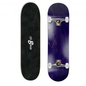 China Skate shop 7 Layer Complete Wooden Skateboard Deck Blank Blue Painting Deck OEM on sale