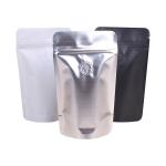 8oz 0.5 lb Aluminum White Black Coffee Bags with Degassing Valve Stand Up with