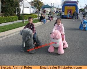 Wholesale Shopping Mall Animal Rides 4 Wheels Animal Bike Battery Plush Toys Play Game Machines from china suppliers