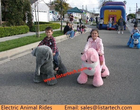 Shopping Mall Animal Rides 4 Wheels Animal Bike Battery Plush Toys Play Game