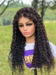HD Transparent Lace Frontal Wig Deep Wave 13x4 Human Hair Preplucked Remy