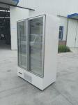 Double door glass door stainless steel air-cooled large capacity beverage