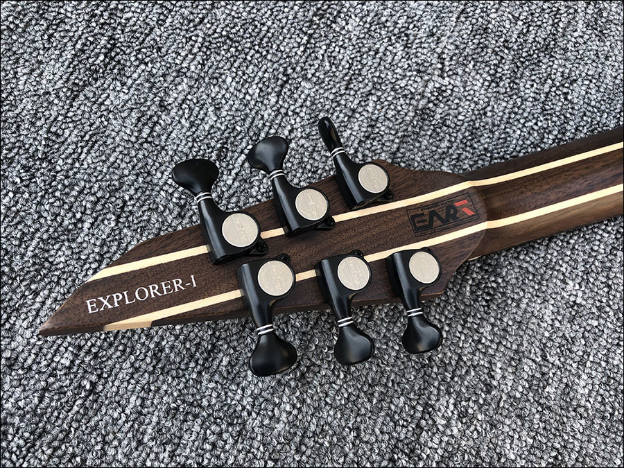 Custom Earts Electric Guitar with African Mahogany Body Black Hardware