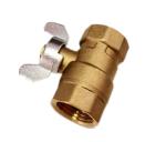1/2 Brass Ball Valve Female And Female With Butterfly Handle