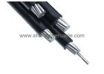 1000V Electrical ABC Aerial Bundled Cables Three Cores PVC Insulated