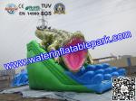 Commercial Crocodile Inflatable Slide , Inflatable Water Slide For Rental