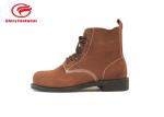 Water Resistant Steel Toe Goodyear Welt Safety Shoes With Suede Leather Rubber