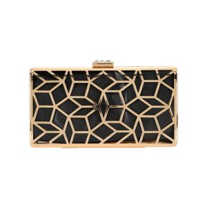 Wholesale Cubes Pattern Gold Hollow Out Clutch Frame OEM ODM from china suppliers