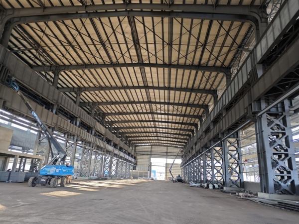 Commercial designed heavy load support iron structural prefab warehouse plants