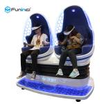 Commercial 9D VR Simulator Seat Vibration Leg Sweep Two Seater