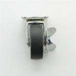 Gray TPR 1.5 Inch Home Caster Wheels Seamless 4 Mounting Hole