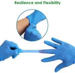 FDA 510K Blue Non-Medical Powder Free Examination Disposable Nitrile Gloves