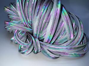 Wholesale Rainbow Reflective Piping Fabric Strip Edging Braid Trim Sew On Garments from china suppliers