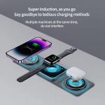 Foldable Wireless Charger 15W Fast Charging Stand Station 3 In 1 Magnetic