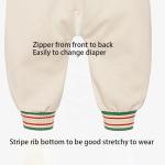 Fashion Organic Cotton Zipper Jumpsuit Toddler Onesie Long Sleeve Baby Clothes