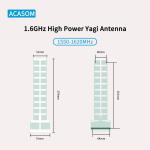 Outdoor Base Station RFSMA Male FPV Yagi Antenna For 1.6GHz Drone Blocking