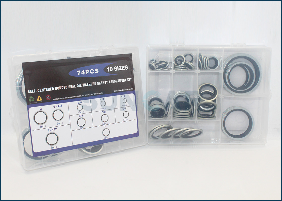 74PCS O-RING BOX INCH WASHERS GASKET BOX O Ring Kit High Quality