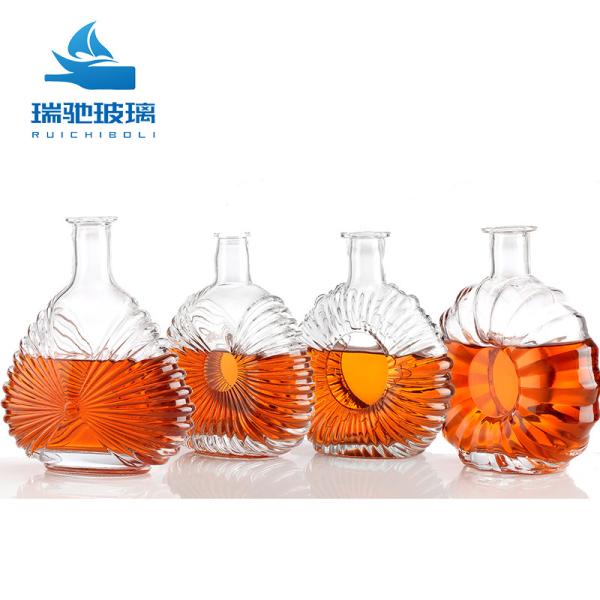 Super Flint Glass Sealing Type 350ml 500ml 700ml 750ml Customized Wine Bottle