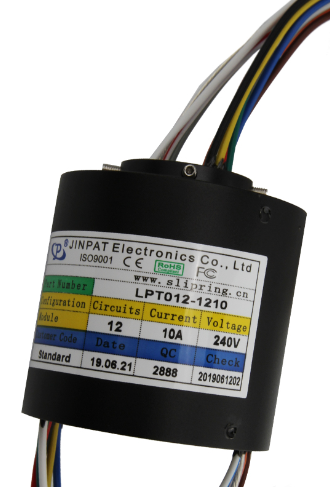 Through Hole Slip Ring 12 Circuit 10A Working Humidity 60% RH