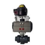 AC220V DC24V IP67 Soft Seat Ball Valve Motorized Electric PVC True Union Ball