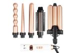 Interchangeable Ceramic Barrel Hot Hair Tool , 50HZ Hair Curler Wand Set