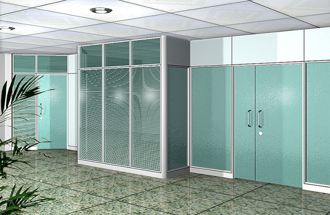 Geling movable Partition Wall Panels OEM Frosted Glass Divider Wall
